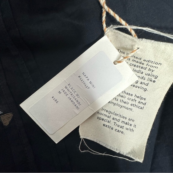 Last Chance NWT MIRTH Handmade Editions NAPA Mini Dress in Black Jamdani m - Picture 16 of 16